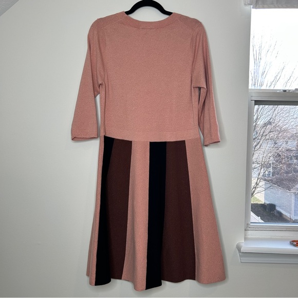 Boden Rosemary Dress Striped Knit Sweater Dress Pink Brown Size 12 - Picture 9 of 10